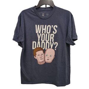 PhatMojo Blue Who's‎ Your Daddy Video Game Meme Graphic Tee T-shirt Men's Size M
